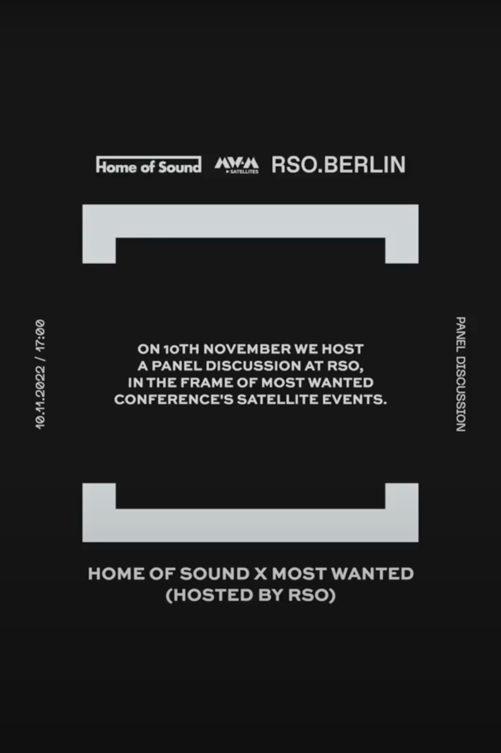 10.11. | Panel talk: Home of Sound x Most Wanted